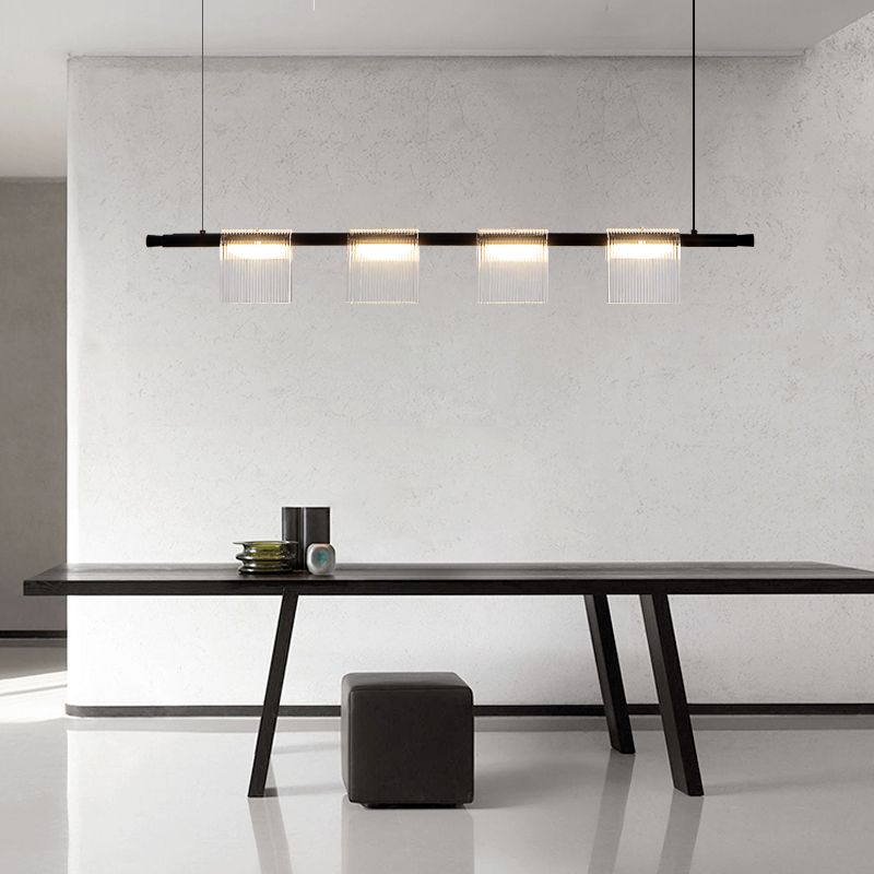 Modern LED Hanging Light Acrylic Island Light Fixture for Dining Room