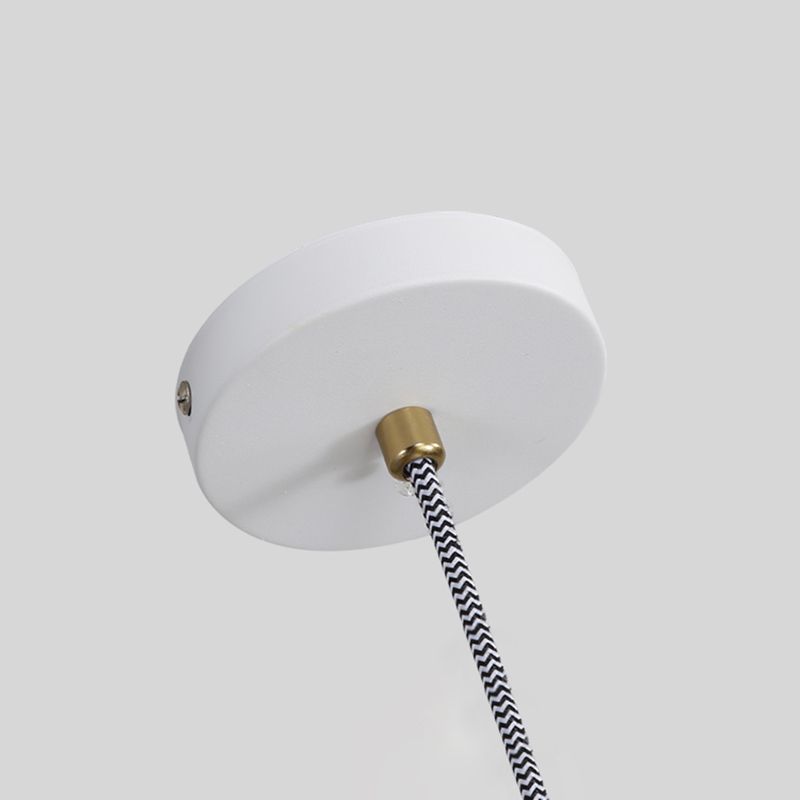 Metal Pot Cover Shape Hanging Lights Modern Style 1-Light Hanging Fixture for Bedroom