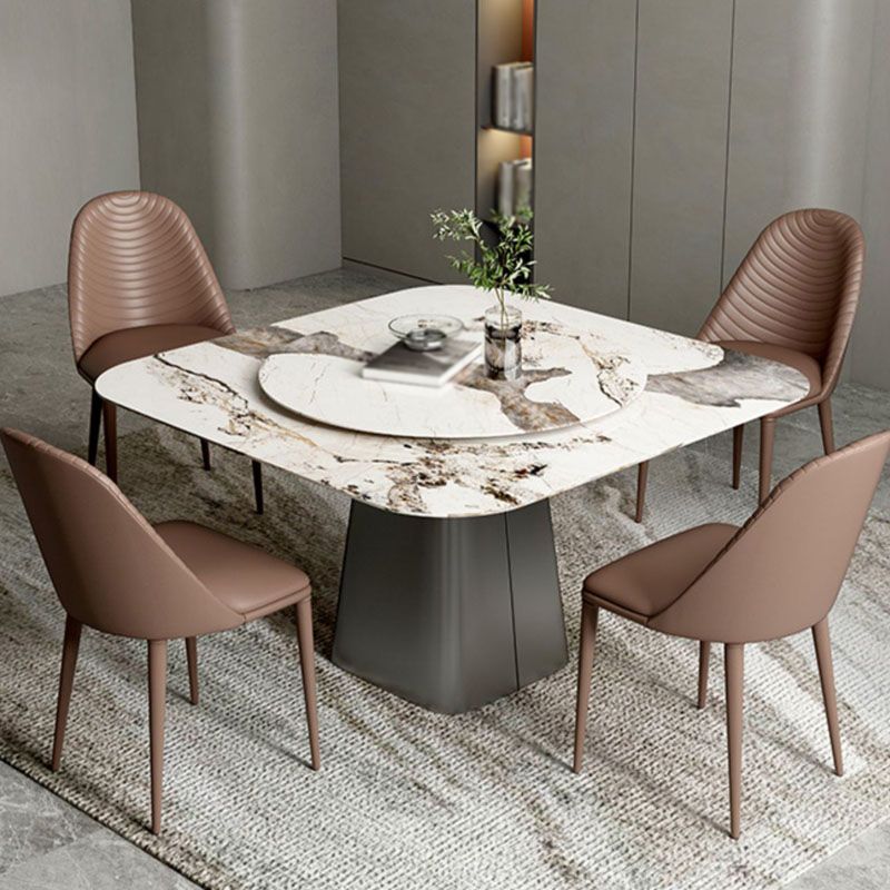 Modern 1/3/5 Square Dining Table Set Sintered Stone Dining Table for Home
