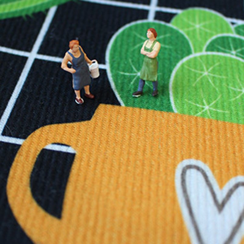 Schwarzer und grau geometrischer Muster Teppich Polyester Innenteppich Färbemittelebiet Teppich