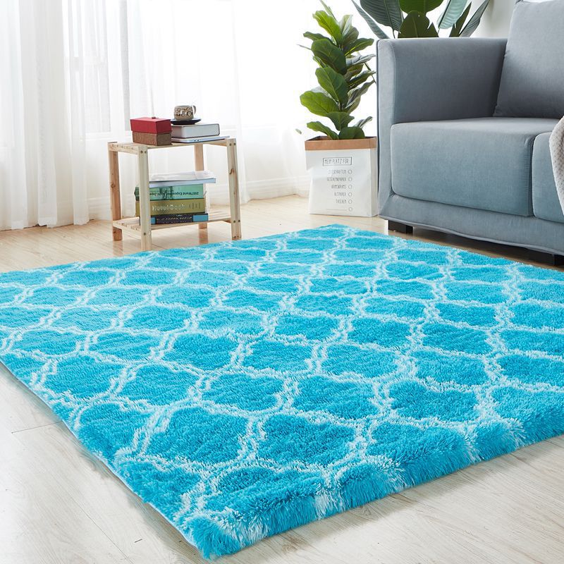 Comfortabele trellis print tapijt tapijt multolor eigentijds tapijt faux wol machine wasbaar anti-slip achterste huisdiervriendelijk kleed voor kamer