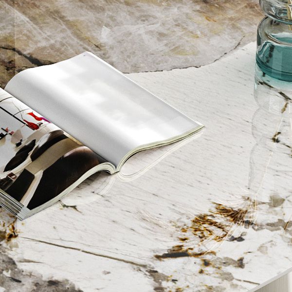 Glam Dinette Set for Dining Room 1/2/3/7 Pieces Glossy White Dining Table Set