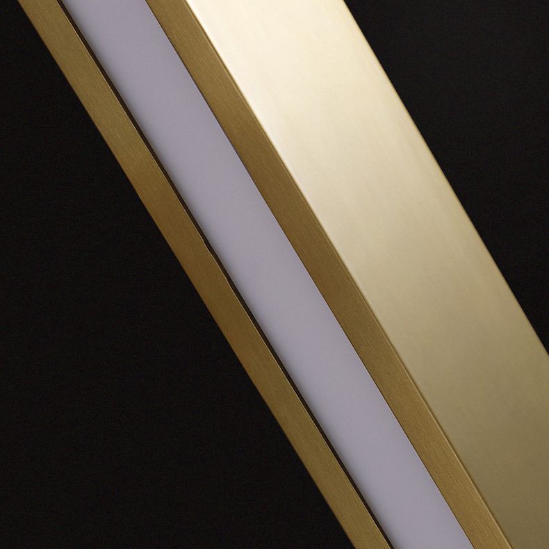 Lámpara de pared LED rectangular dorada en un tipo de pared rotatable de cobre de estilo de lujo moderno con sombra acrílica