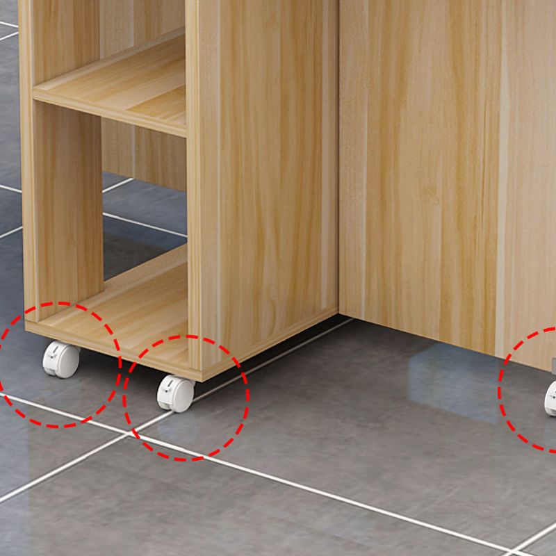 Mesa de rectángulo de madera artificial plegable con base de caballete de almacenamiento