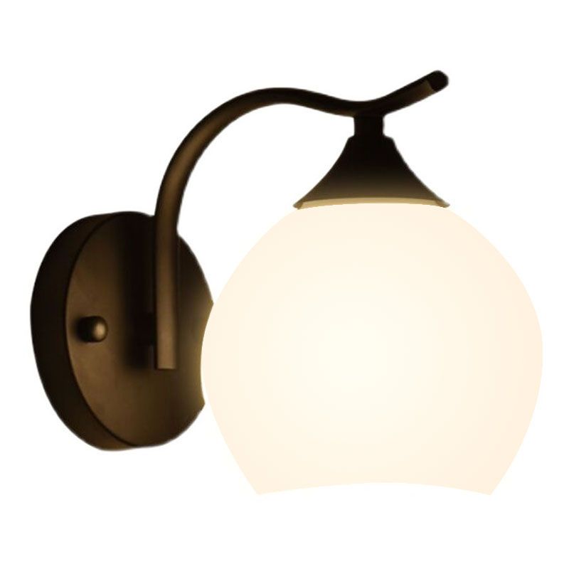 Écran mural mondial Éclairage mural noir minimaliste pour le salon