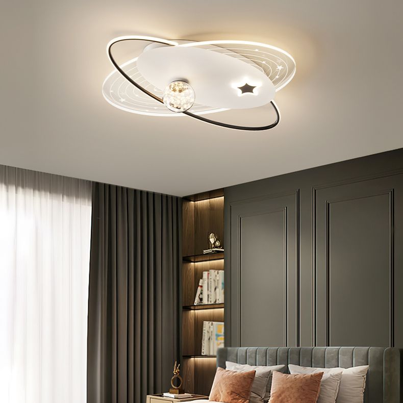 Assunzione moderna a filo in stile moderno a 4 luci a 4 luci in finitura nera