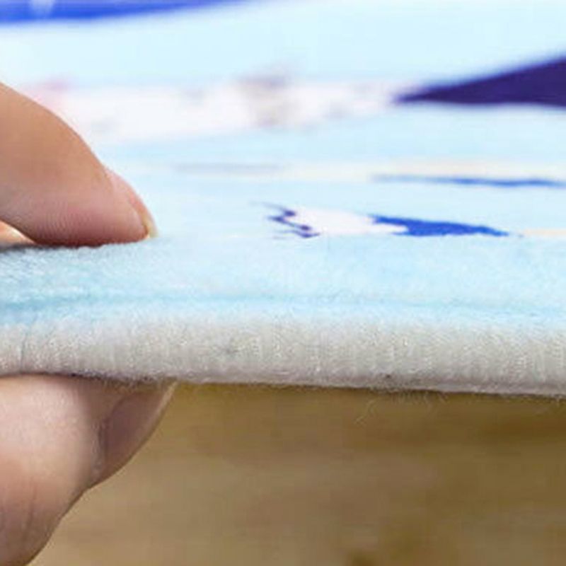 Light Modern Rug Polyester Santa Claus Area Rug Non-Slip Backing Rug for Drawing Room