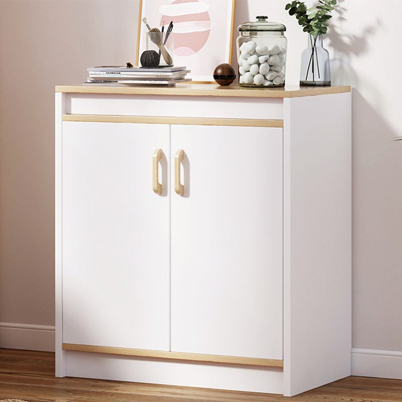 13.38" Wide Rectangle Accent Chest White Wood Accent Cabinet