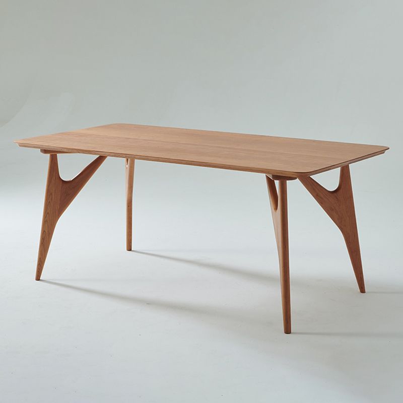 Rectangle Dining Table Solid Wood Frame Dining Table with 4 Legs