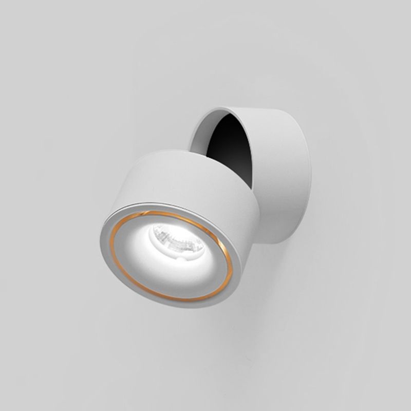 Modern Simple Aluminum Wall Light Cylinder Shape Rotatable Wall Lamp for Living Room