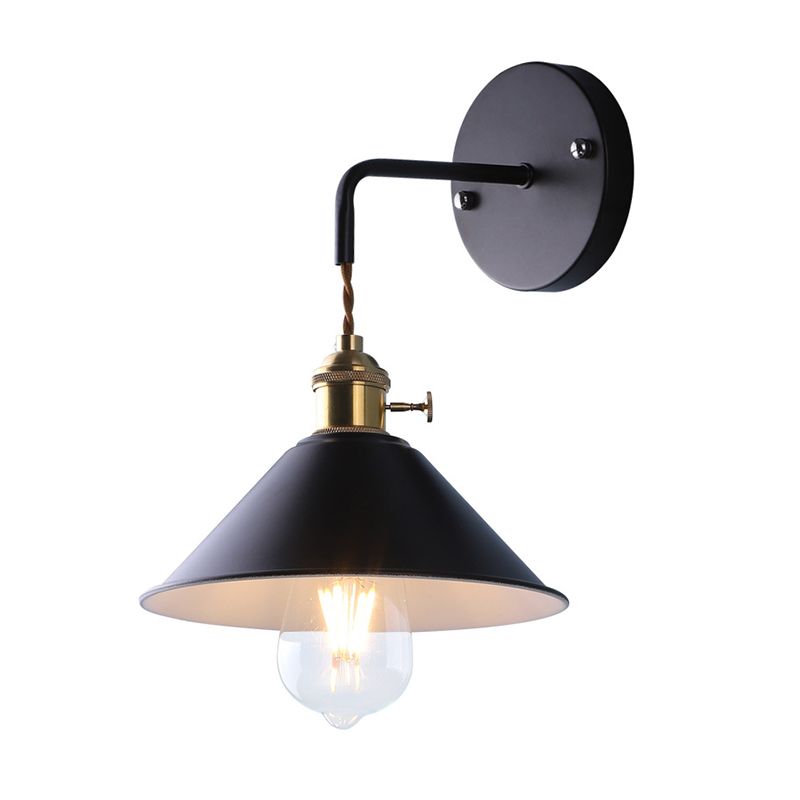 Modern Style Cone Wall Mounted Lamps Metal 1 Light Wall Lighting Ideas