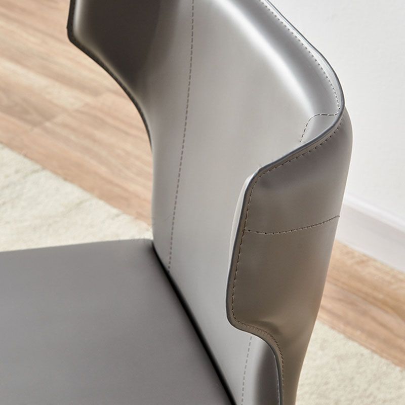 Faux Leather Side Chair Contemporary Kitchen Dining Side Chair