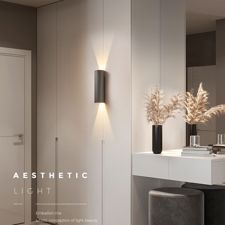 Luminaire de murs de cylindre de style moderne Lumière luminaire en aluminium Lights