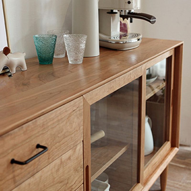 Modern Rectangle Cabinet Sliding Door Side Cabinet with Drawer