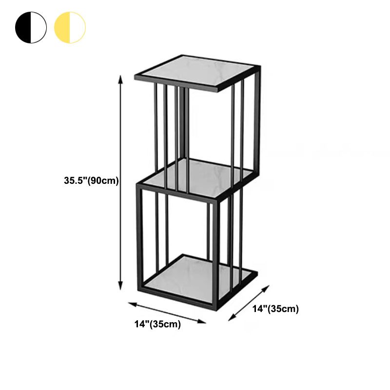 Open Vertical Etagere Bookshelf Industrial Iron Frame Manufactured Wood Shelf Bookshelf