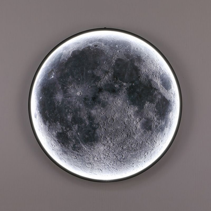 Modern Style Wall Light Sconce Creative Moon-shaped Wall Light Fixture for Bedroom