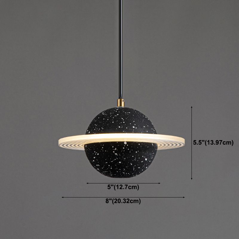 Modern Hanging Light Fixture LED Pendant Light with Acrylic Shade for Bedroom