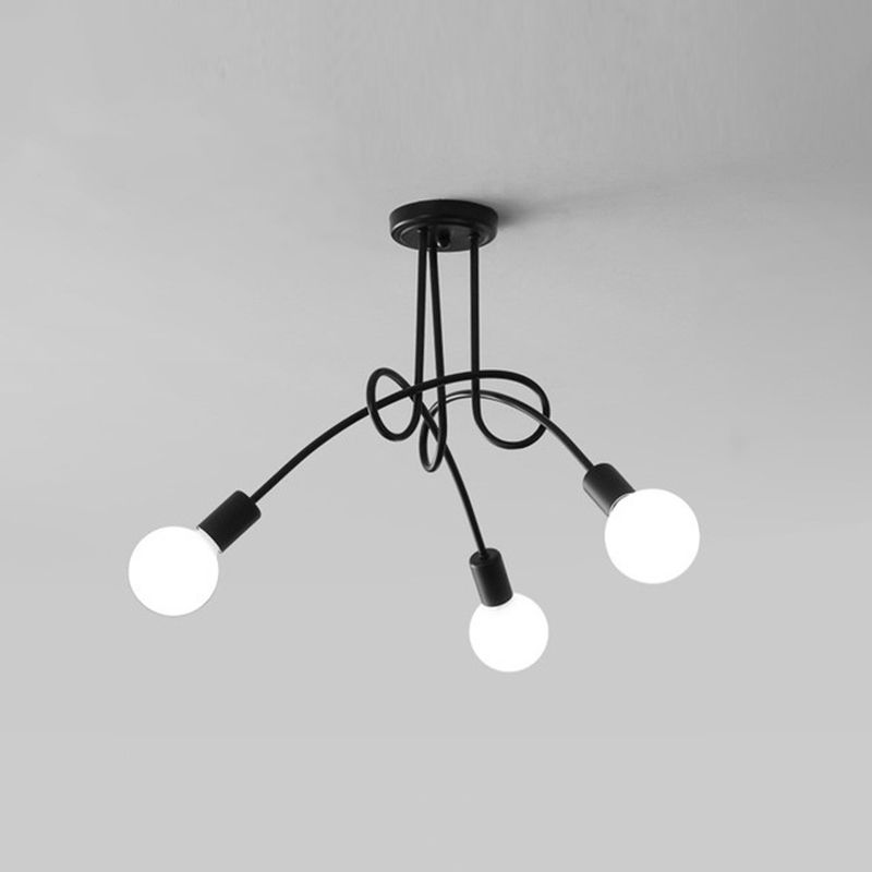 Industrial Ceiling Light Colorful Flush Mount Light Fixture for Sitting Room