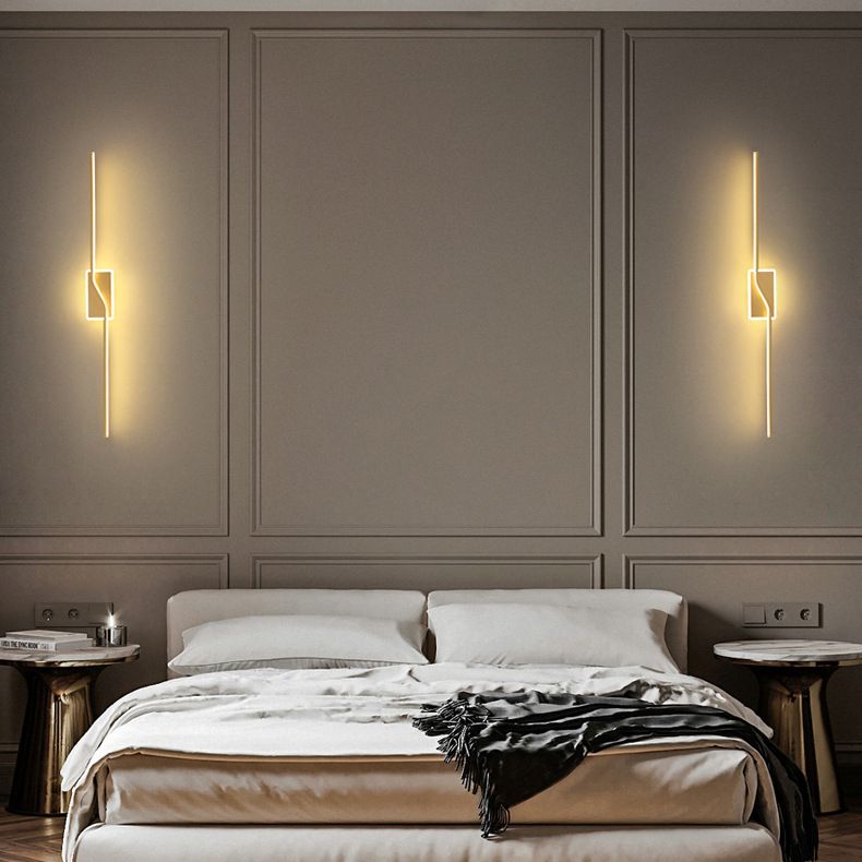 Noordse LED -muurlamp Minimalistische wandbalk Minimalistische wandbalk in gouden afwerking