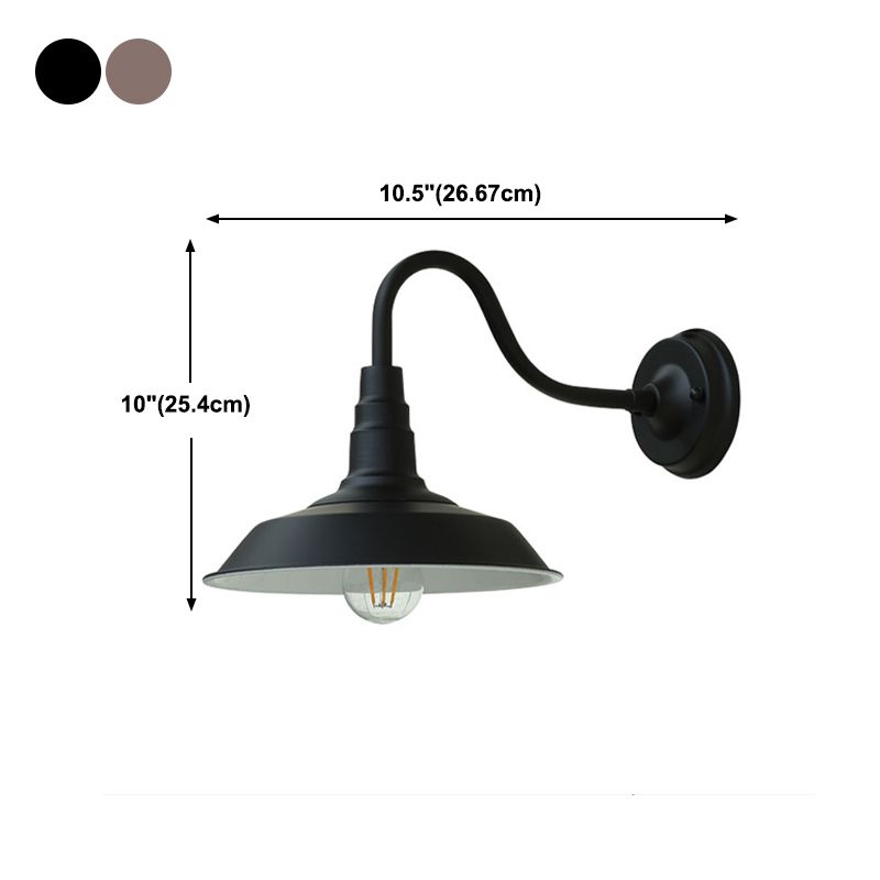 Metal Barn Wall Sconce Lighting Industrial Style 1 Light Wall Lamps