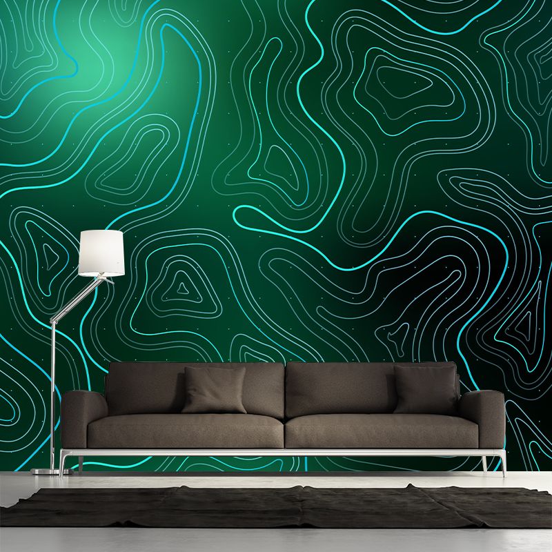 Kleurrijke illustratie muurschildering abstract decoratief milieuvriendelijk voor kamer