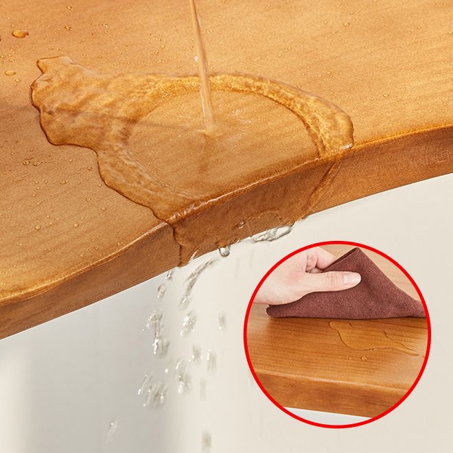 Industrial Solid Wood Bar Table Rectangle Bar Height Table with Double Pedestal Base