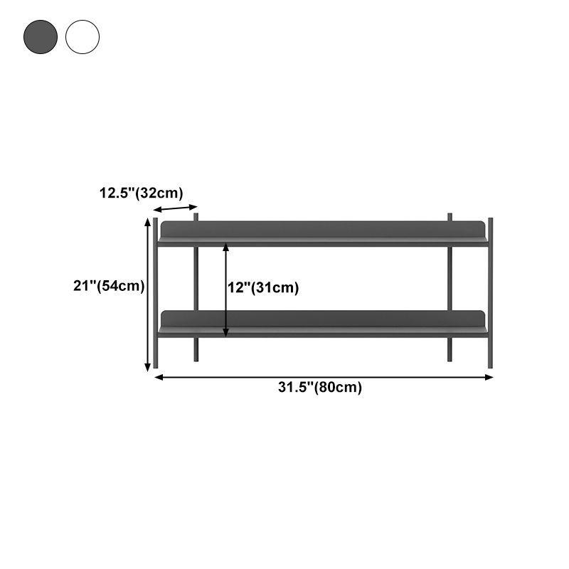 12.60"W Bookcase Contemporary Style Open Back Bookshelf for Home Office