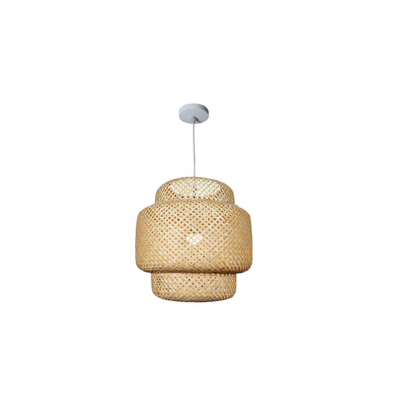 Nordic Weaving Pendant Lighting Bambus 1 Licht