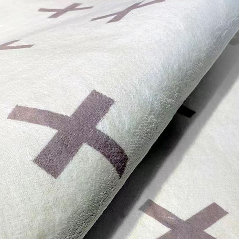 Apricot Modern Rug Pattern Polyester Rug Washable Rug for Drawing Room