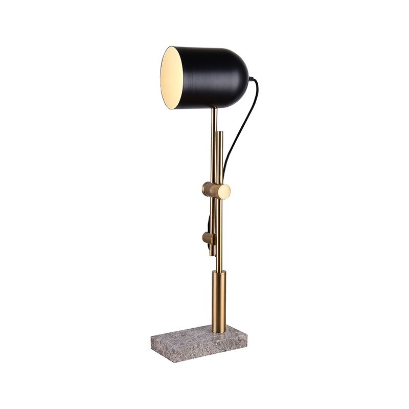 Verstelbare x arm bureau licht ontwerper metaal 1 bol messing en zwarte taaklamp met cloche schaduw