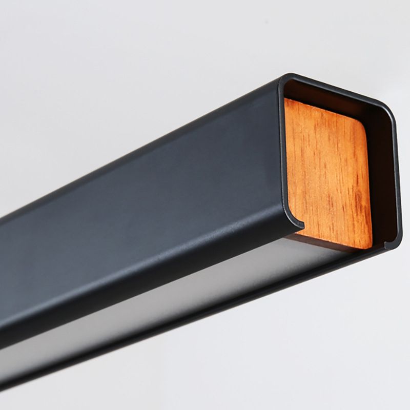 Luci di lampadari dell'isola lineare Simplicità Fissature di illuminazione lampadario in alluminio per tavolo da pranzo