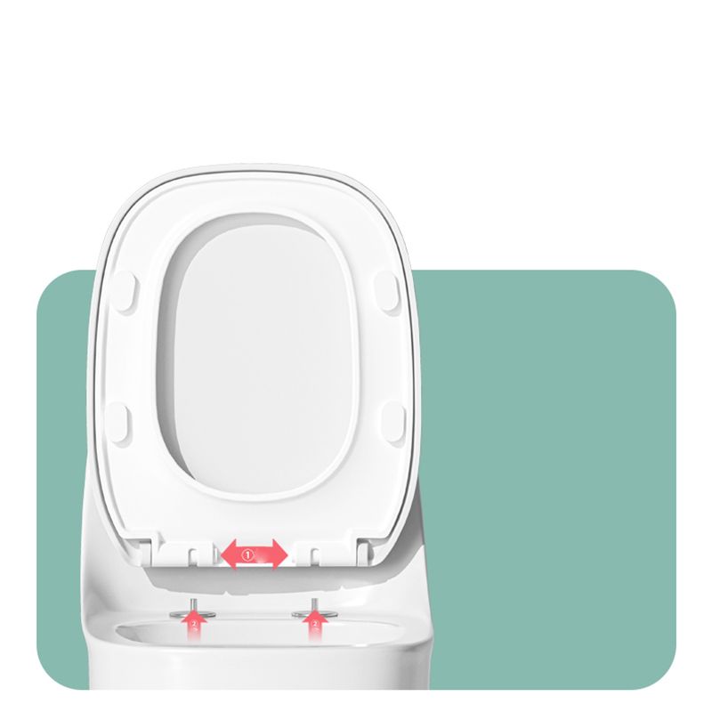 Traditional Floor Mount Toilet Slow Close Seat Included Toilet Bowl for Bathroom