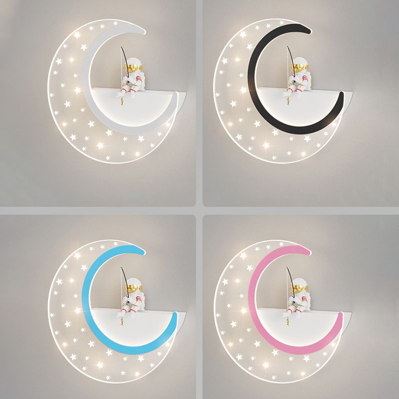 Children Wall Mount Light LED Resin Wall Light with Acrylic Shade for Kid's Room