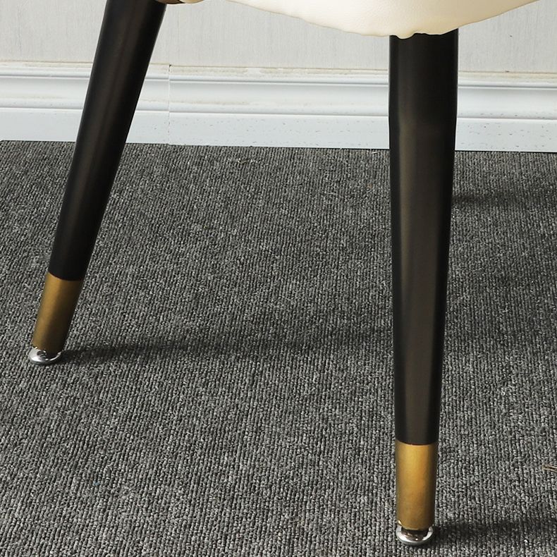 Modern Dining Room Set Standard Height with Sintered Stone Top and Gold Legs Formal Table Set