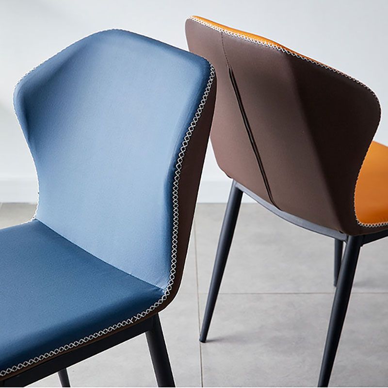 Moderne stijl keuken metalen eetkamerstoel wingback dineren armloze zijstoelen