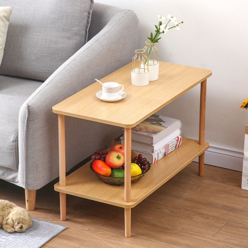 20.87" Tall Contemporary Style Side End Table Wooden 4 Legs Sofa Side Accent Table