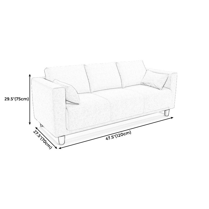 Loose Back Leinenquadratarmof Sofa mit rutschloser Wohnzimmer und Wohnung