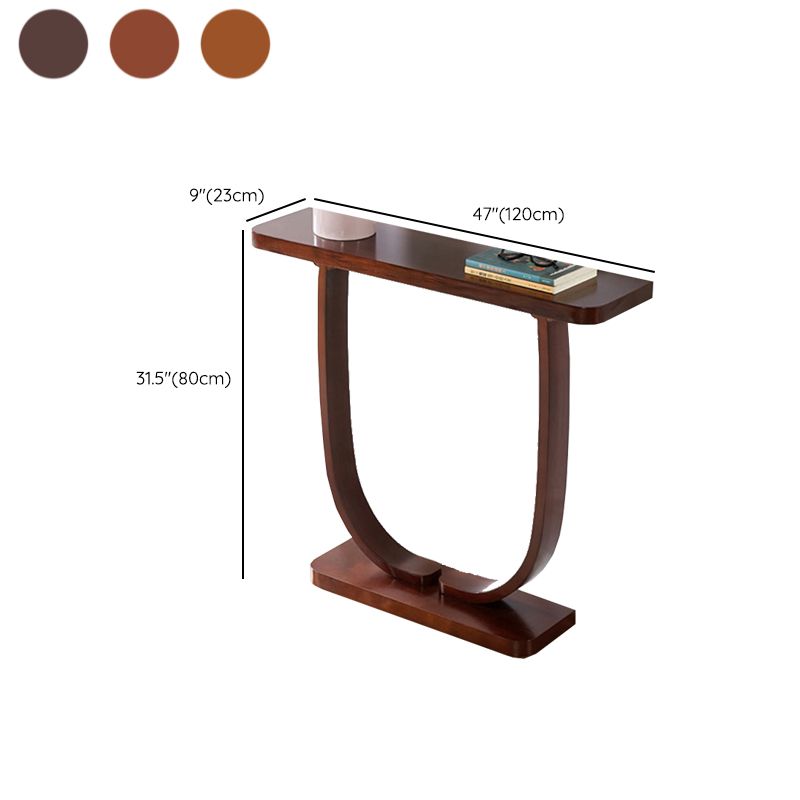 Rectangle Shape Contemporary Console Table Brown Wood Console Sofa Table