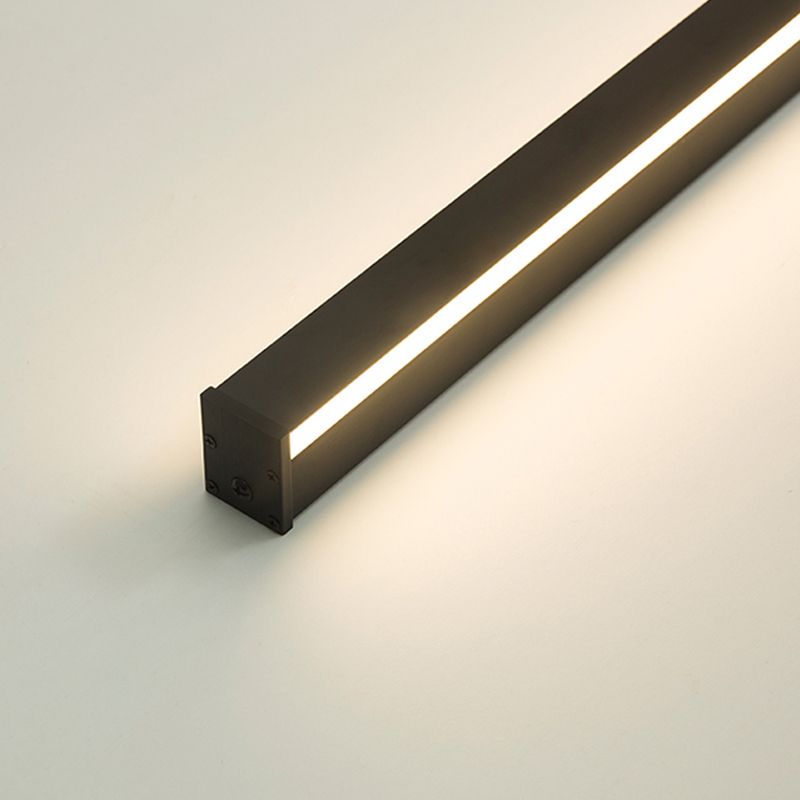 Linearer Schatten Metall Wandleuchter moderner Stil Einleichter Wandhalterung in Schwarz