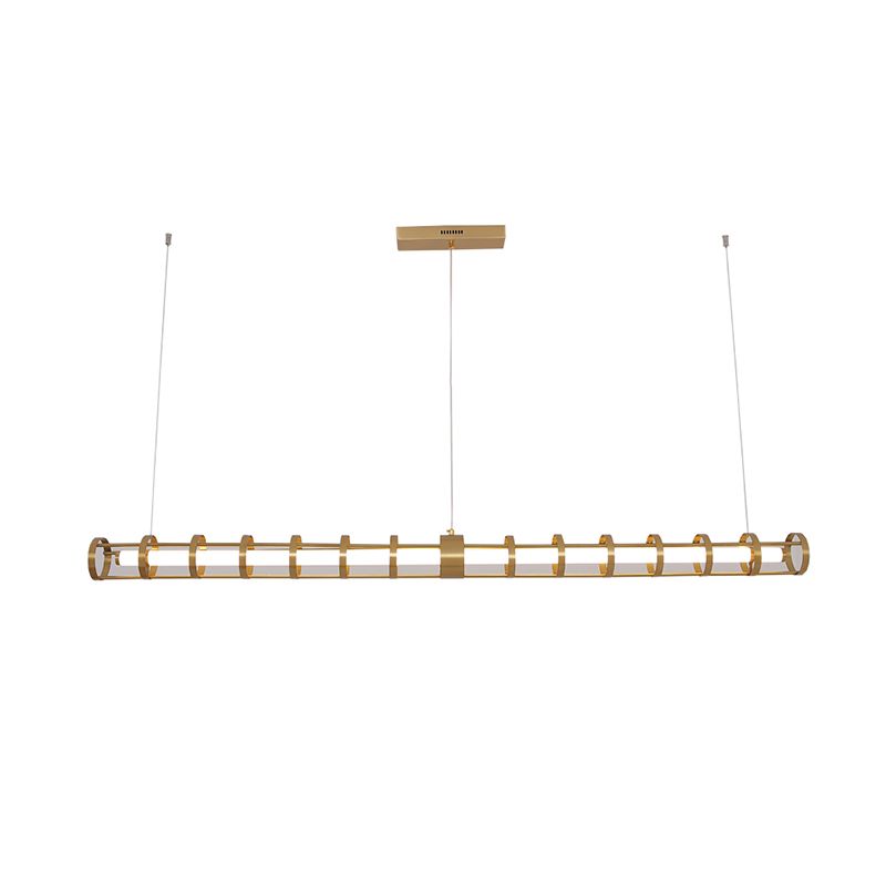 Contemporary Style Linear Hanging Pendant Light Metal 1- Light Pendant Light Fixture