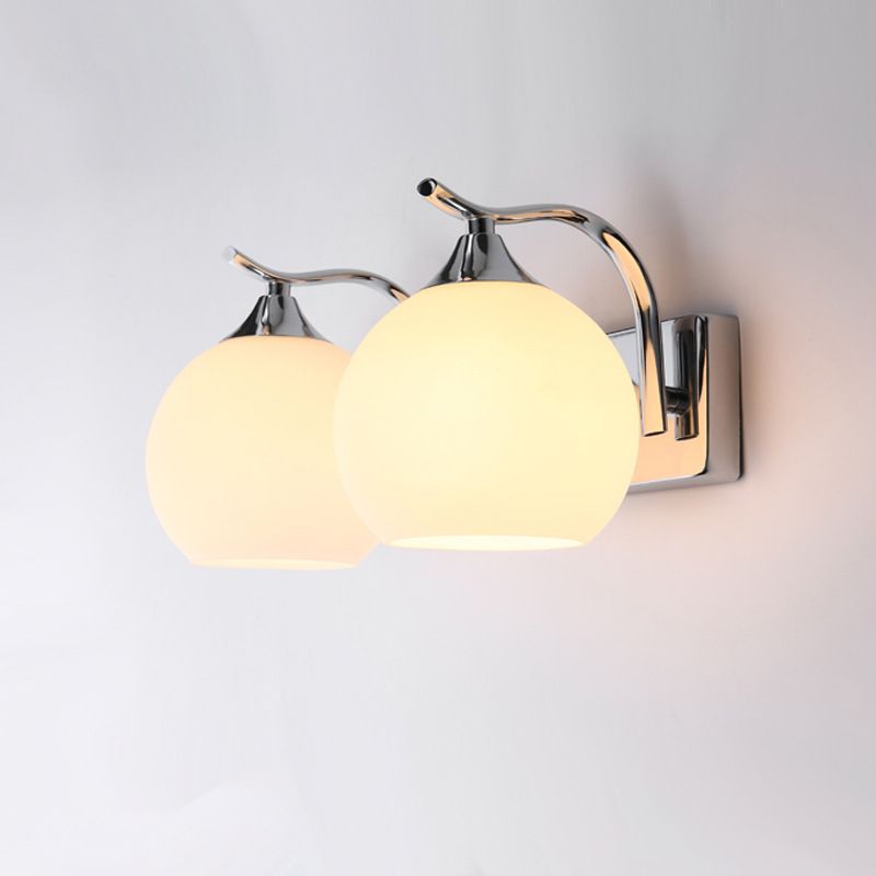 Satin Opalglas Kuppelleuchte Leuchte einfache Stil Korridor Wandhalterung Lampe
