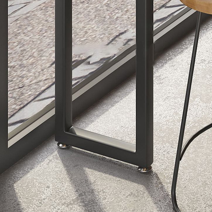 Tavolo da vino con bancono in legno massiccio in legno in slitta da barre da bar in interno rettangolare