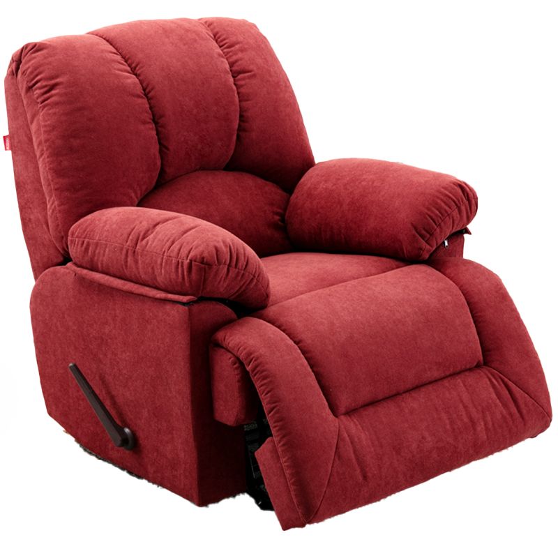Contemporary Cotton Reclining Chair Solid Color Chair with Independent Foot