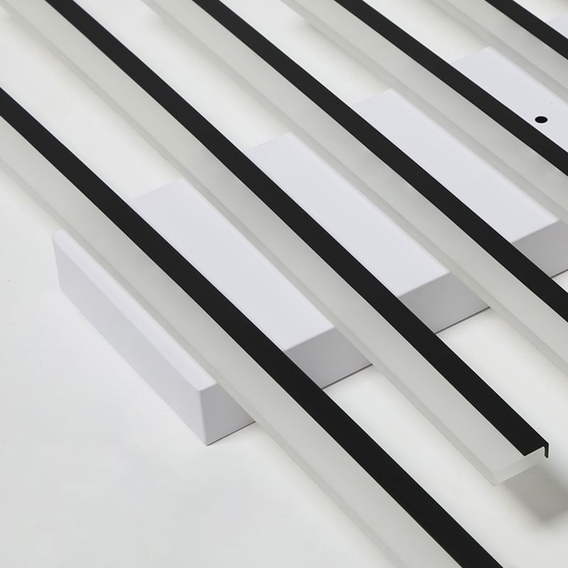 Luminaires encastrés en métal, plafonniers linéaires modernes pour chambre à coucher avec abat-jour en acrylique
