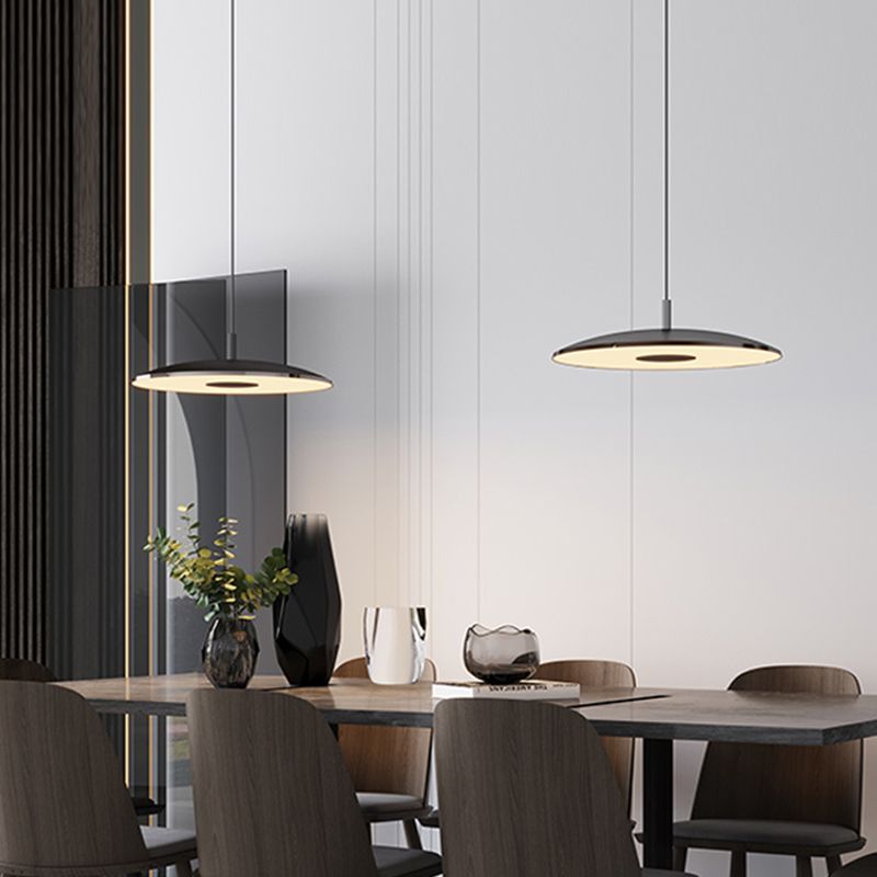 Metal Dome Suspension Lamp Minimalist LED Pendant Lighting for Dining Room