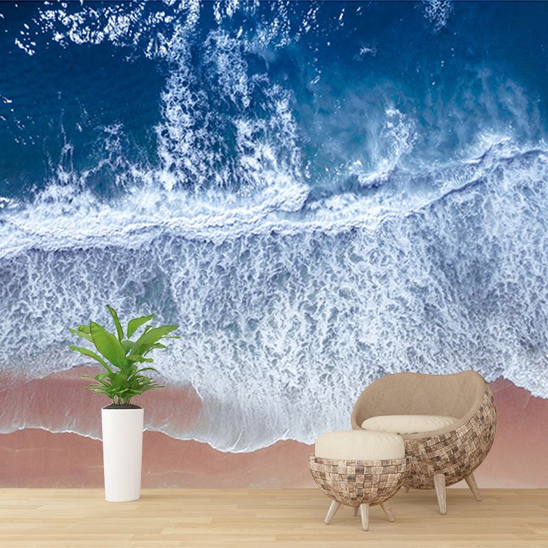 Sandy Beach Wall Mural Tropical Girls Room Mural for Wall Decor, Custom Size