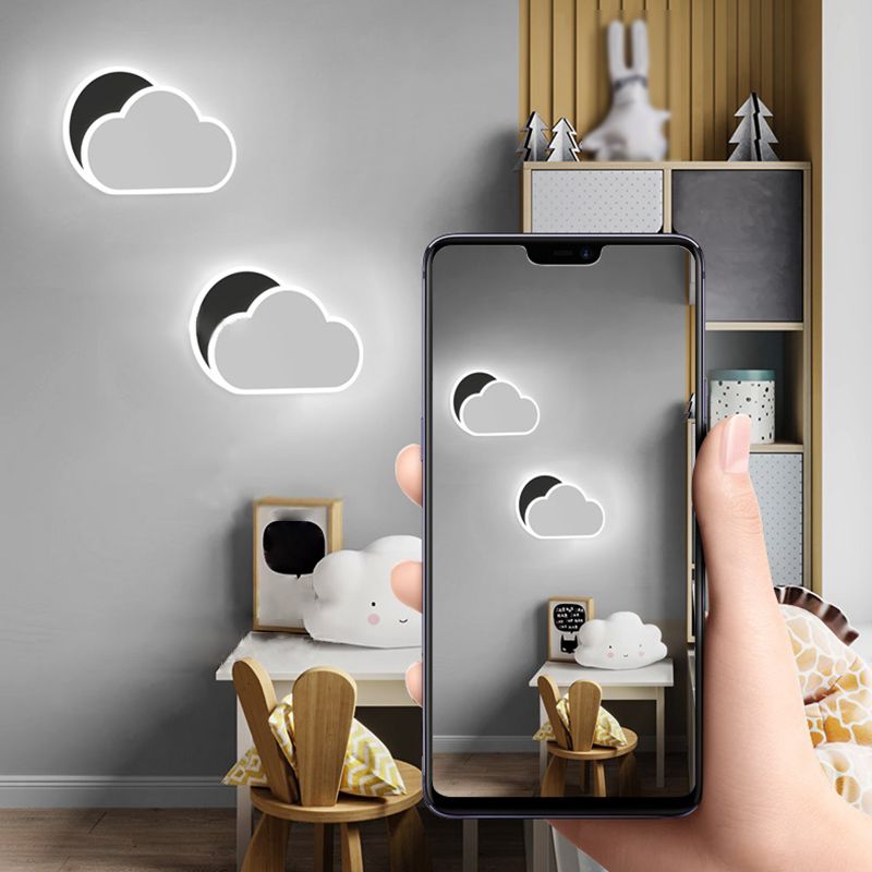 Modern LED Wall Lamp Children Wall Mount Lamp with Acrylic Shade for Bedroom