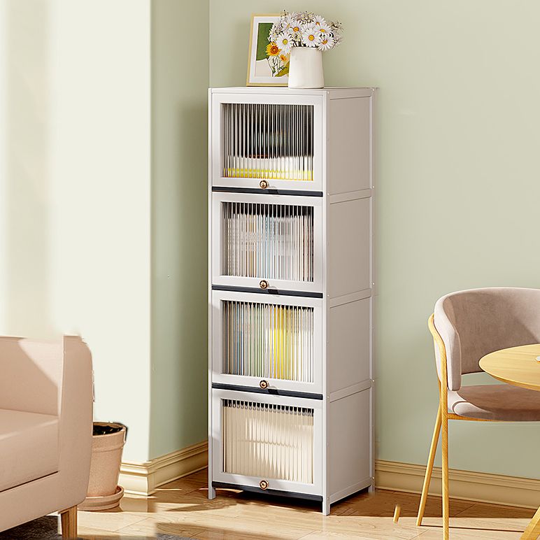 Contemporary White Accent Cabinet, Rectangle Standard Cabinet