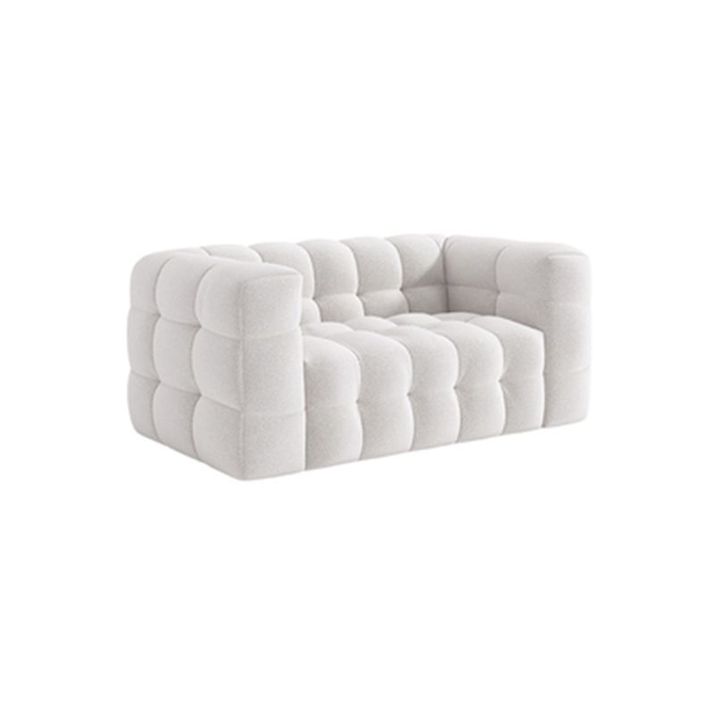 Wool Tuxedo Arm Sofa Contemporary Standard Sofa with Biscuit Back
