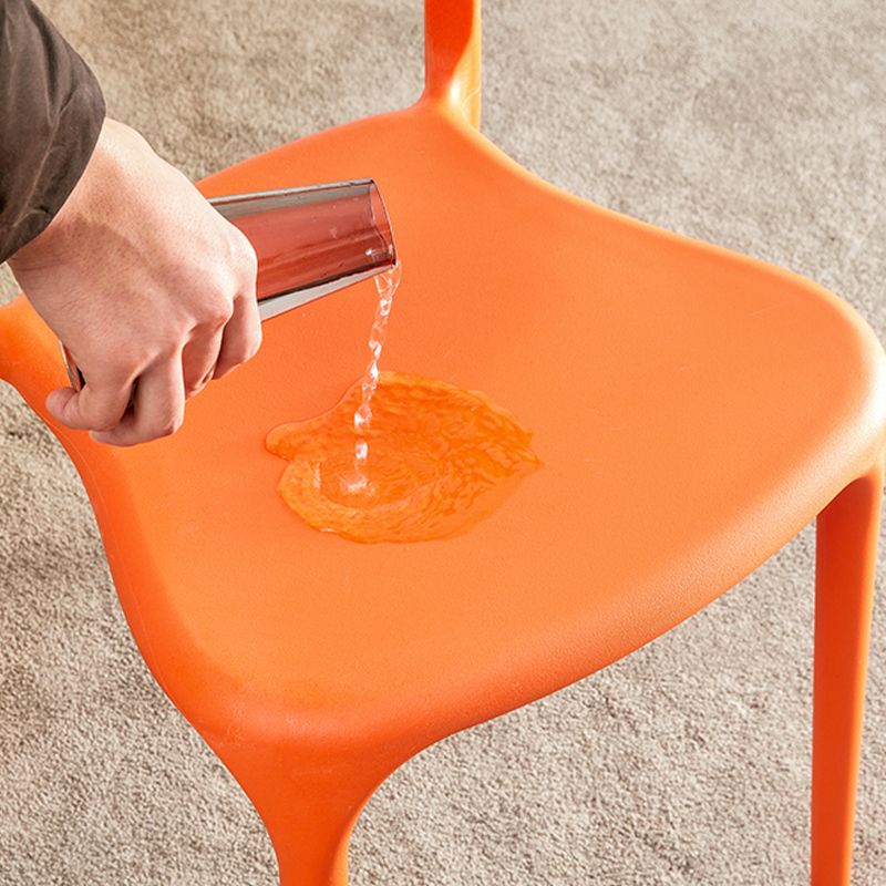 Contemporary Dining Chairs Open Back Plastic Armless Side Chair